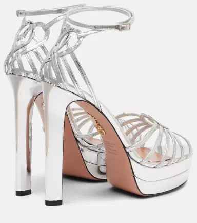 Aquazzura Sweetheart leather platform sandals | Thumbnail 3