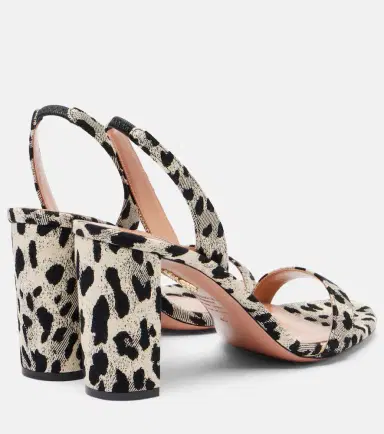 Aquazzura So Nude 85 canvas slingback sandals | Thumbnail 2