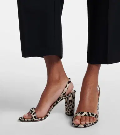 Aquazzura So Nude 85 canvas slingback sandals | Thumbnail 6