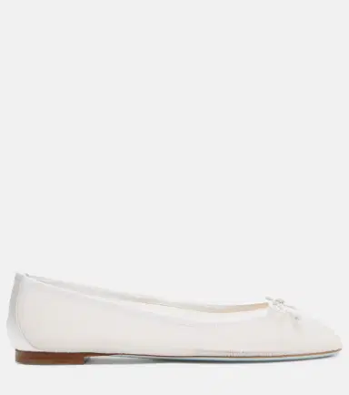 Aquazzura Voile leather-trimmed tulle ballet flats | Thumbnail 3 Aquazzura Voile leather-trimmed tulle ballet flats | Thumbnail 3