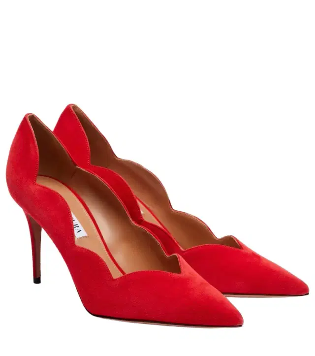 Aquazzura Petal 85 suede pumps