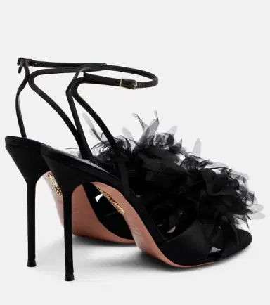 Aquazzura Poème 105 satin slingback sandals | Thumbnail 2 Aquazzura Poème 105 satin slingback sandals | Thumbnail 2