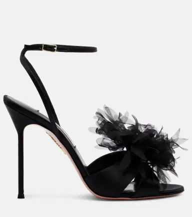 Aquazzura Poème 105 satin slingback sandals | Thumbnail 4 Aquazzura Poème 105 satin slingback sandals | Thumbnail 4