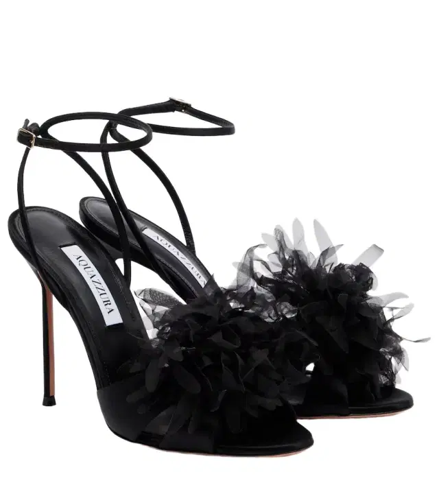 Aquazzura Poème 105 satin slingback sandals