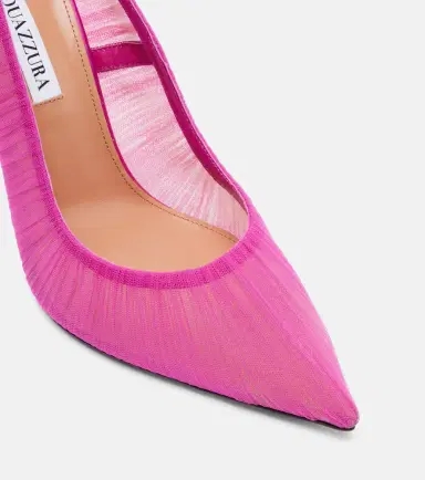 Aquazzura Voile 105 satin-trimmed tulle pumps | Thumbnail 4 Aquazzura Voile 105 satin-trimmed tulle pumps | Thumbnail 4