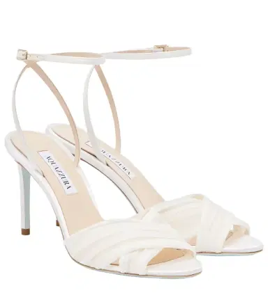 Aquazzura Voile satin and chiffon sandals | Thumbnail 1 Aquazzura Voile satin and chiffon sandals | Thumbnail 1