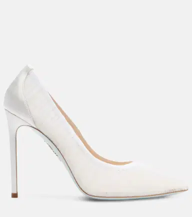 Aquazzura Voile 105 satin-trimmed tulle pumps | Thumbnail 3