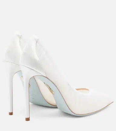 Aquazzura Voile 105 satin-trimmed tulle pumps | Thumbnail 4