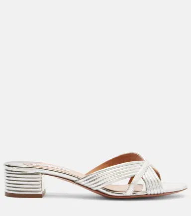 Aquazzura Sundance metallic leather sandals | Thumbnail 3