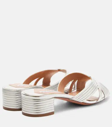 Aquazzura Sundance metallic leather sandals | Thumbnail 4