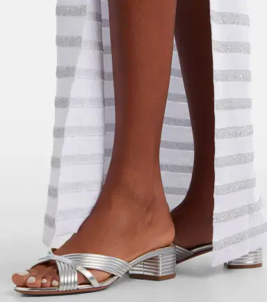 Aquazzura Sundance metallic leather sandals | Thumbnail 6