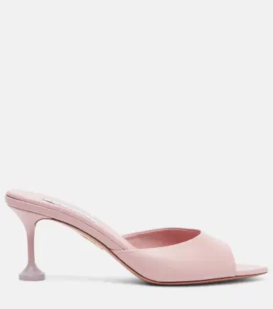 Aquazzura Bisous 65 leather mules | Thumbnail 2