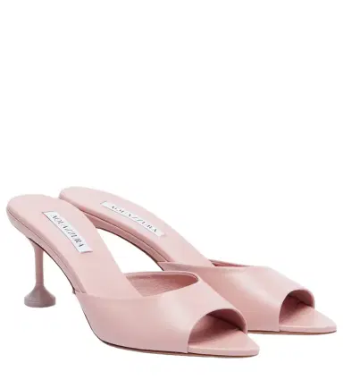 Aquazzura Bisous 65 leather mules | Thumbnail 1