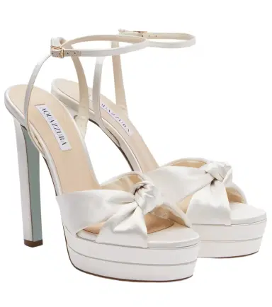 Aquazzura Bridal Cupid 130 silk satin platform sandals | Thumbnail 1 Aquazzura Bridal Cupid 130 silk satin platform sandals | Thumbnail 1