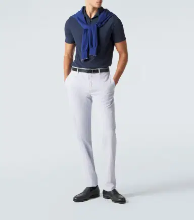 Slowear Cotton and silk slim pants | Thumbnail 3
