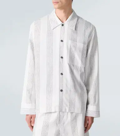Commas Textured Striped cotton overshirt | Thumbnail 5 Commas Textured Striped cotton overshirt | Thumbnail 5