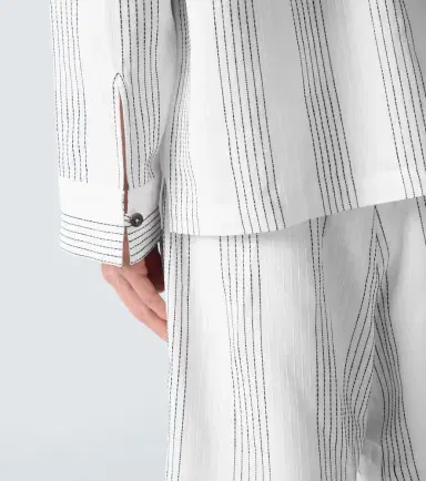 Commas Textured Striped cotton overshirt | Thumbnail 6 Commas Textured Striped cotton overshirt | Thumbnail 6