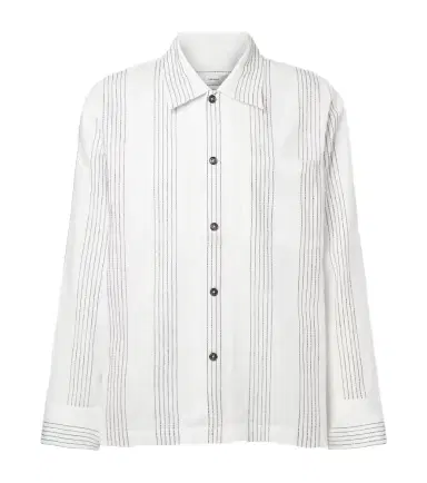 Commas Textured Striped cotton overshirt | Thumbnail 1 Commas Textured Striped cotton overshirt | Thumbnail 1