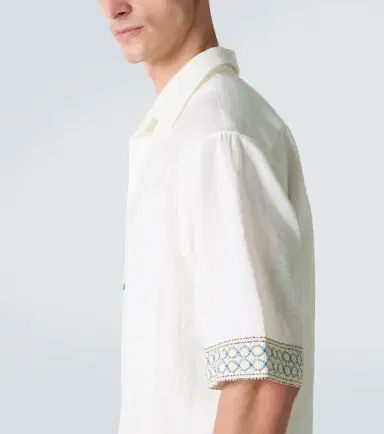 Commas Crochet-trimmed bowling shirt | Thumbnail 3