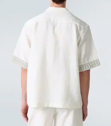 Commas Crochet-trimmed bowling shirt | Thumbnail 5