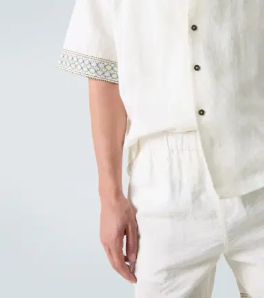 Commas Crochet-trimmed bowling shirt | Thumbnail 6