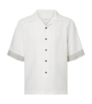 Commas Crochet-trimmed bowling shirt | Thumbnail 1