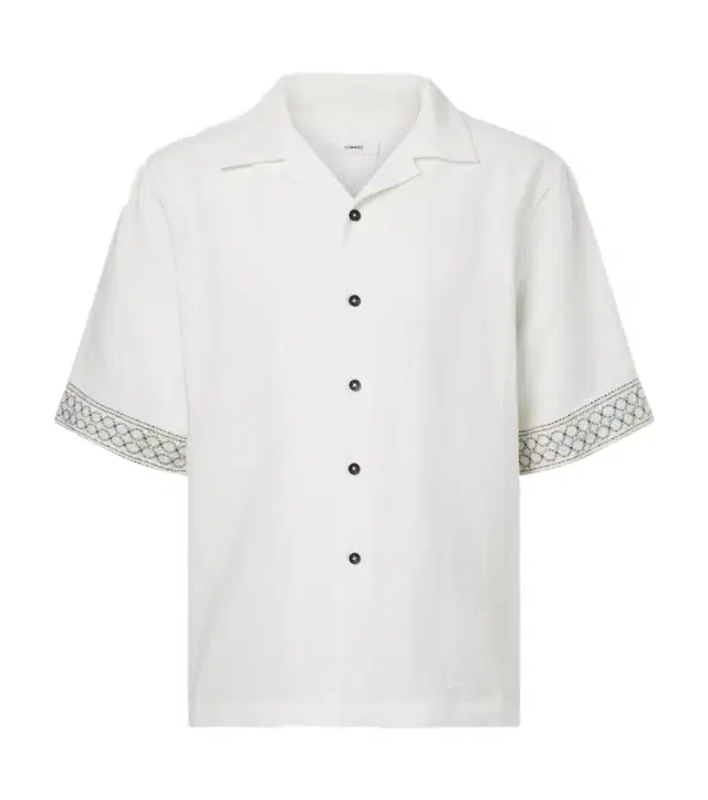Commas Crochet-trimmed bowling shirt