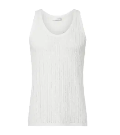 Commas Pointelle cotton and linen tank top | Thumbnail 1