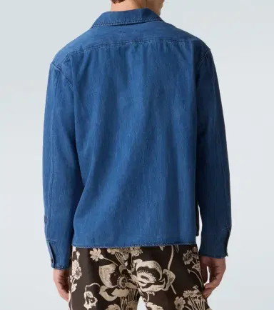 Commas Tie-neck denim shirt | Thumbnail 5