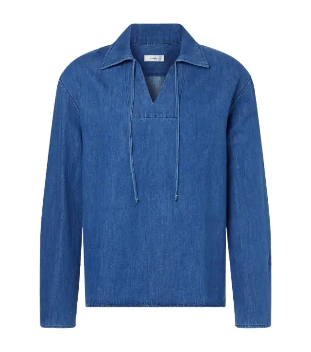 Commas Tie-neck denim shirt