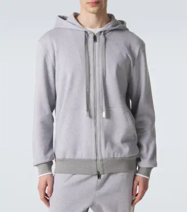 Brioni Cotton-blend zip-up hoodie | Thumbnail 2