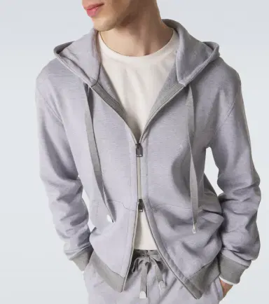 Brioni Cotton-blend zip-up hoodie | Thumbnail 3