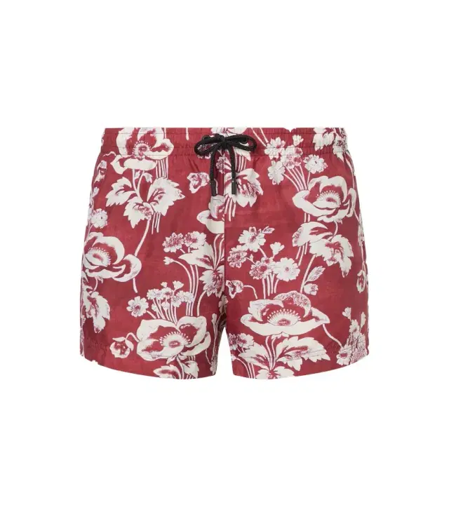 Commas Printed swim trunks