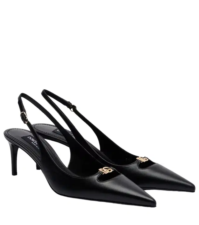 Dolce & Gabbana Lollo DG 60 leather slingback pumps