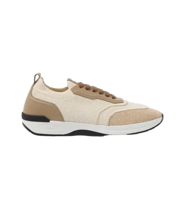 Brioni Leather-trimmed sneakers