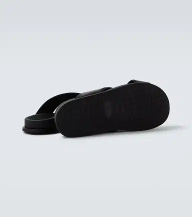 Brioni Criss-Cross leather slides | Thumbnail 5