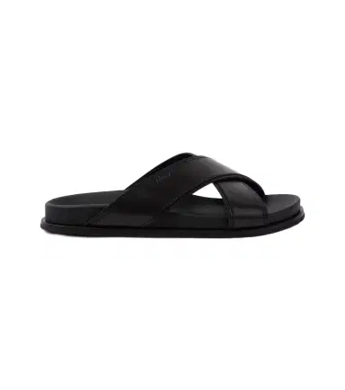 Brioni Criss-Cross leather slides | Thumbnail 1