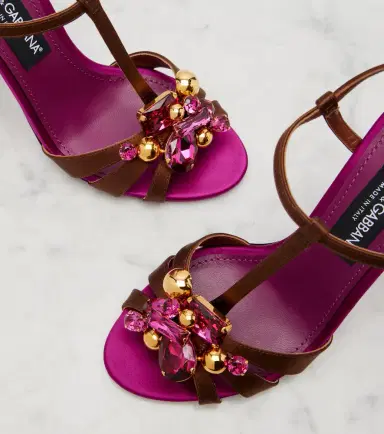 Dolce & Gabbana Keira 2.0 embellished satin sandals | Thumbnail 3 Dolce & Gabbana Keira 2.0 embellished satin sandals | Thumbnail 3