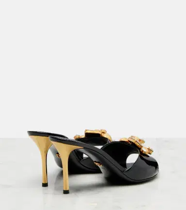 Dolce & Gabbana Embellished patent leather mules | Thumbnail 2