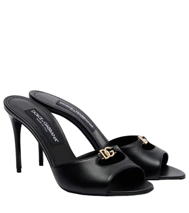 Dolce & Gabbana DG leather mules