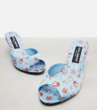 Dolce & Gabbana Keira 60 floral satin mules | Thumbnail 4
