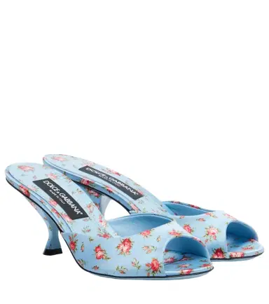 Dolce & Gabbana Keira 60 floral satin mules | Thumbnail 1