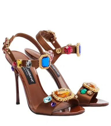 Dolce & Gabbana Keira 2.0 embellished satin sandals | Thumbnail 1 Dolce & Gabbana Keira 2.0 embellished satin sandals | Thumbnail 1