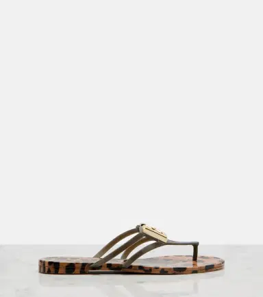 Dolce & Gabbana DG leopard-print thong sandals | Thumbnail 2