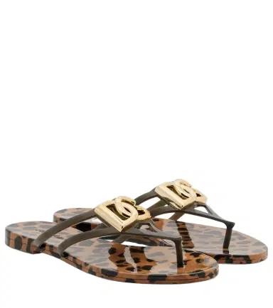Dolce & Gabbana DG leopard-print thong sandals | Thumbnail 1