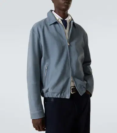 Brunello Cucinelli Leather blouson jacket | Thumbnail 2