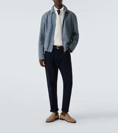 Brunello Cucinelli Leather blouson jacket | Thumbnail 3