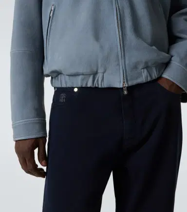 Brunello Cucinelli Leather blouson jacket | Thumbnail 4