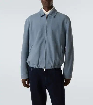 Brunello Cucinelli Leather blouson jacket | Thumbnail 5