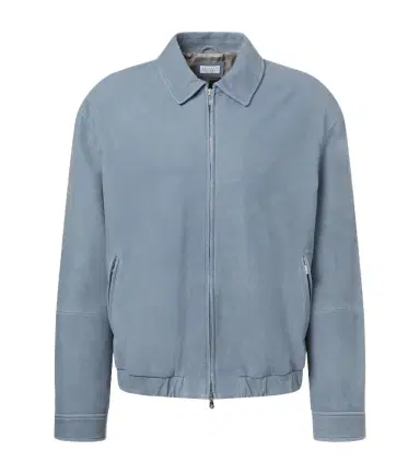 Brunello Cucinelli Leather blouson jacket | Thumbnail 1